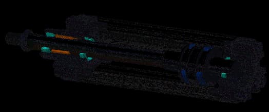 Aufbau eines Pneumatikzylinders